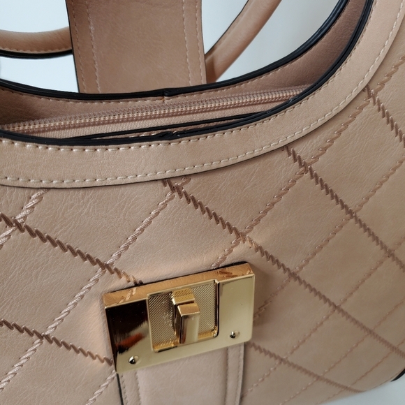 American Bee 3 piece Women Stylish Tan Leather Handbag Set - Picture 3 of 16